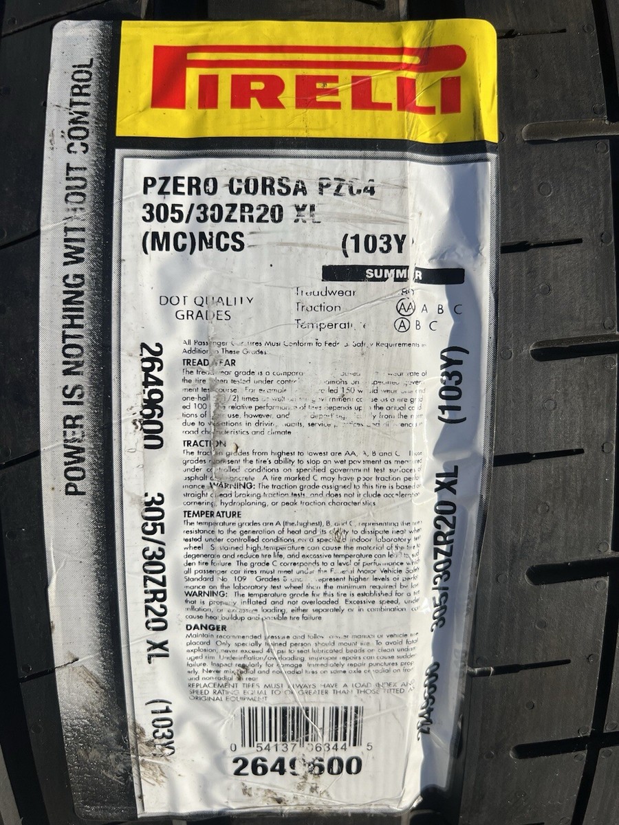 TWO BRAND NEW 305/30ZR20 Pirelli P Zero Corsa PZC4 Tires TWO BRAND NEW 305/30ZR20 Pirelli P Zero Corsa PZC4 Tires
