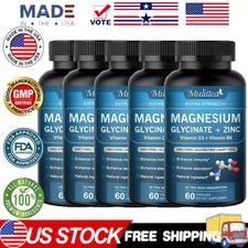 500mg Magnesium Glycinate With Zinc,D3 Improved Sleep, Stress , Anxiety Relief
