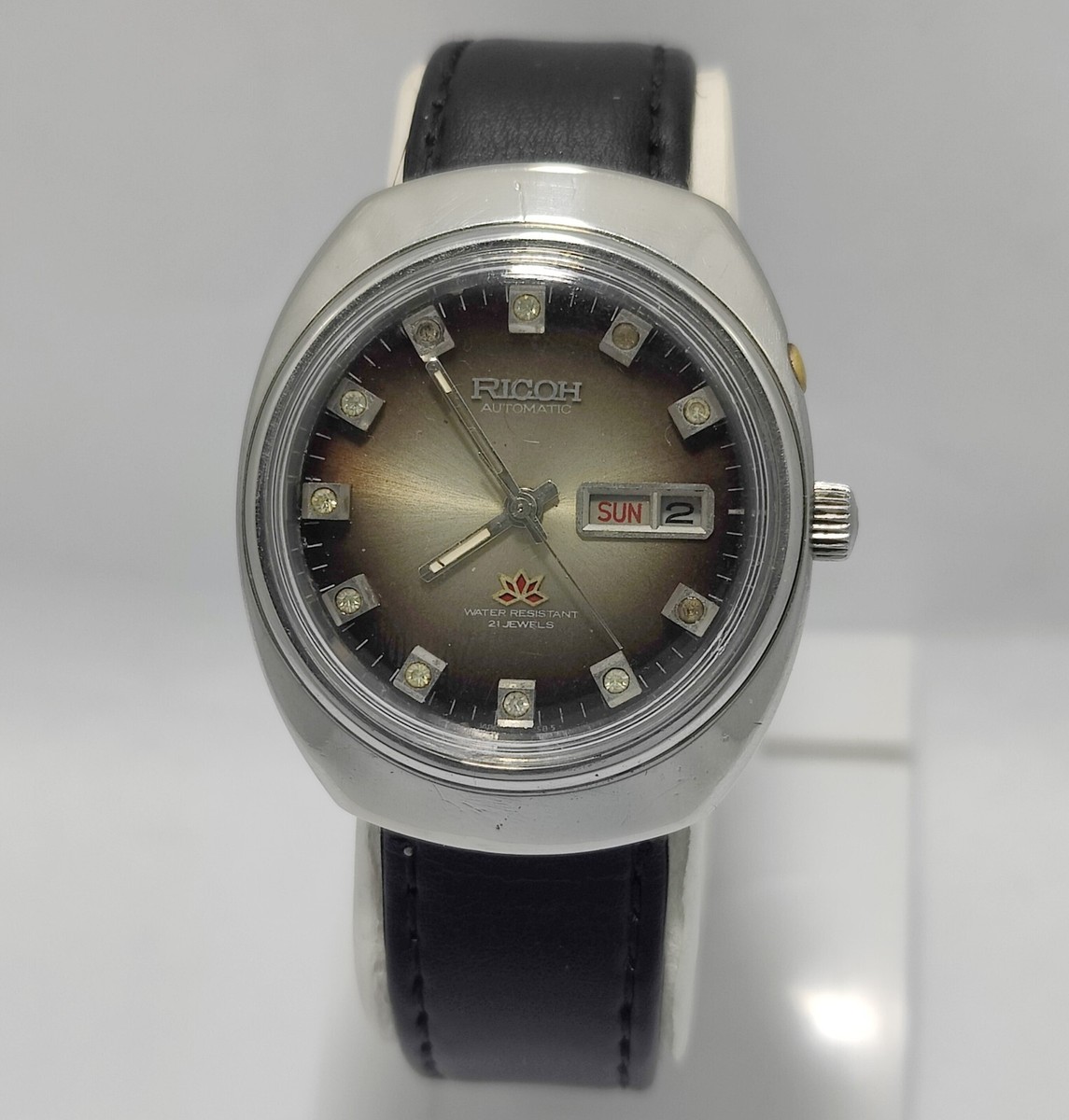 Vintage Ricoh Automatic Day/Date 21J Rare Japan Men's Watch | eBay