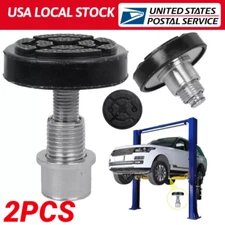 2 PACK Auto Car Lift Telescopic Round Tray Rubber Pads Peg 2-Stage Screw-up Pads