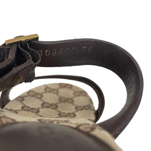 Gucci Sandals Wedge Sole All-Over Pattern GG Canvas Size 35 US About 5 For Women - Picture 4 of 15