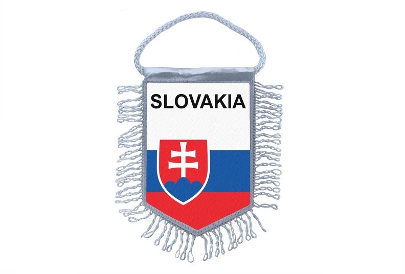 Mini Fanion Drapeau Slovaquie Bratislava - Décoration Voiture, Souvenir, Sans Marque