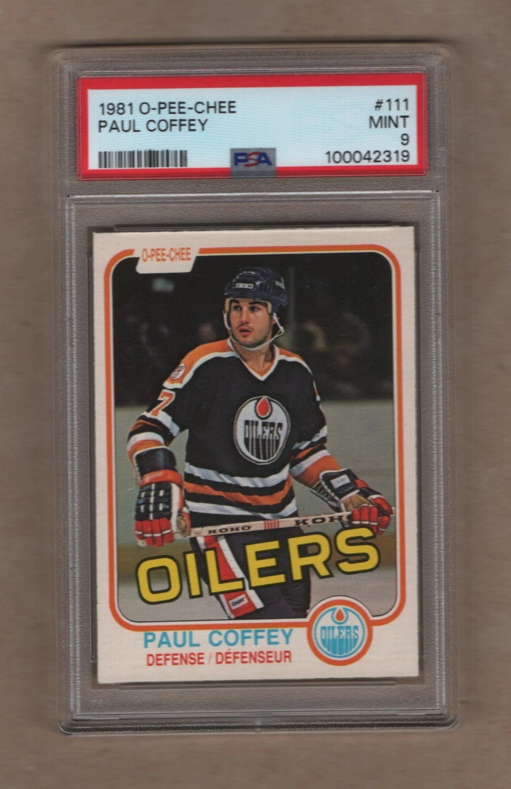 Paul Coffey trading card