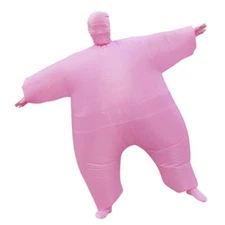 RHYTHMARTS Pink Inflatable Costume Chub Costume Inflatable Full Body Suit Blo...