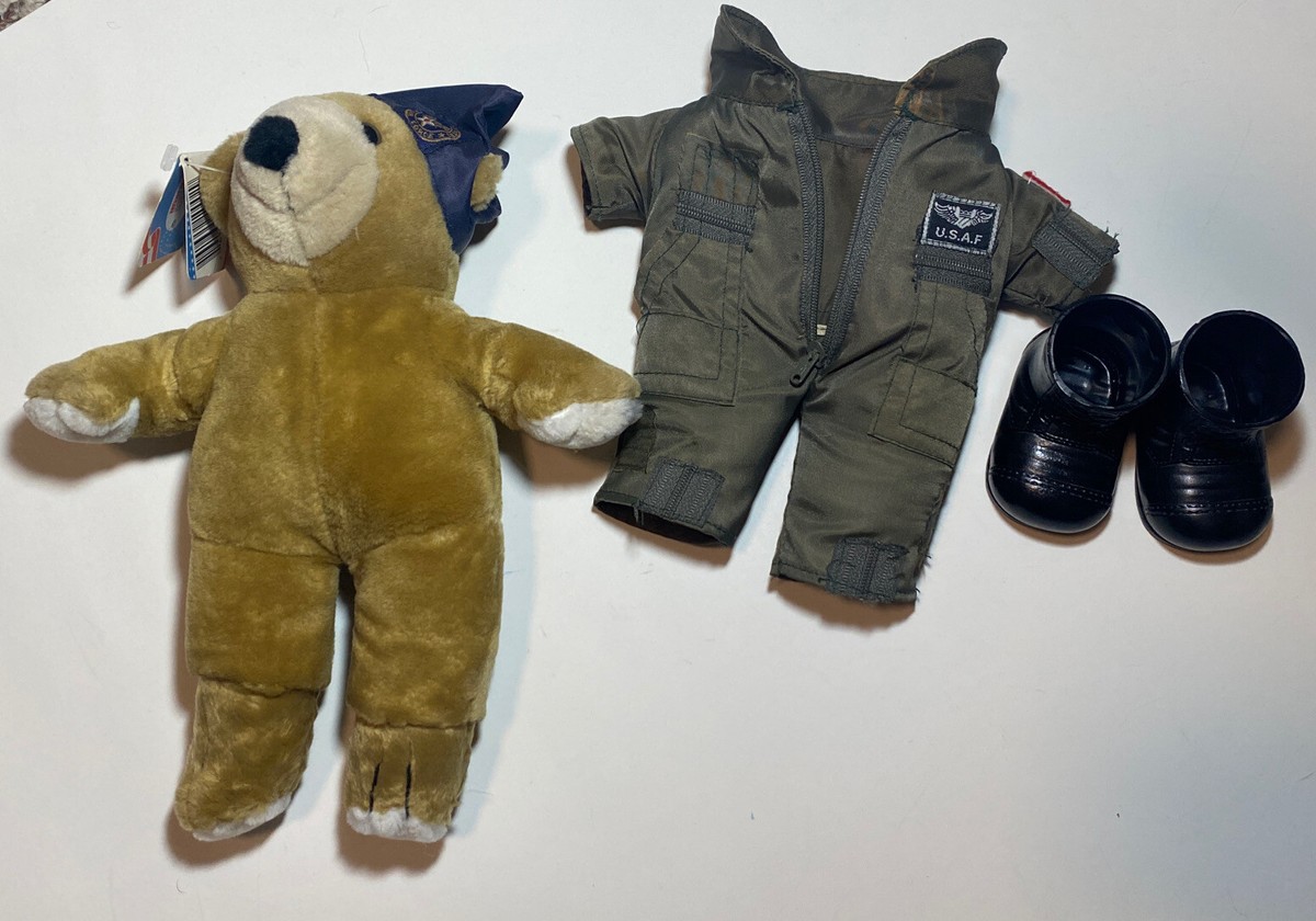 PATRIOT BEAR U.S.A.F. ぬいぐるみ 約30cm Wholesale Unstuffed Patriot Bear (True Red stripe)