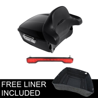 King Trunk Backrest TailLight Fit For Harley Touring Road Electra Glide 14-26