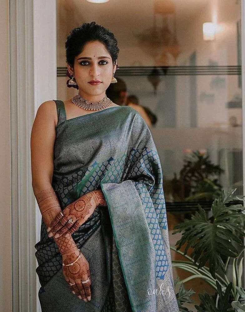 Banarasi Lichi silk saree ethnic wear indian wedding formal women sari  blouse | eBay