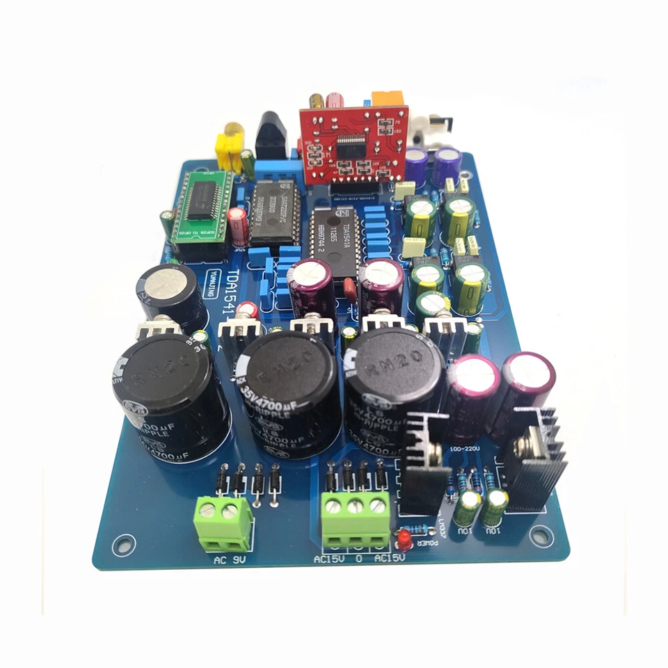 TDA1541+SAA7220+CS8412+NE5534 Fiber Coaxial PCM2704 DAC Board AC15-0-15V 10W - Image 2 of 4