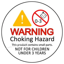 WARNING CHOKING HAZARD SMALL BUSINESS ENVELOPE SEALS LABELS STICKERS