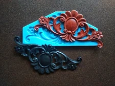 Silicone mold for ornate large pediment 31cm long, wall pediment, mold for resin