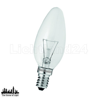 E14 - Stoßfeste RC Kerze C35 Kerzenlampe 7 Watt - KLAR - Glühbirne - Glühlampe