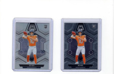 2024 Mosaic Football Bo Nix 2 Card Lot Silver Refractor and Base ROOKIES Broncos