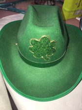 St. Patrick's Day Shamrock Green Hat Universal Size Rare Collectible Ships N 24h