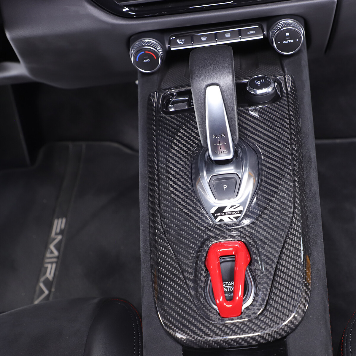 Real Carbon Fiber Center Gear Panel Trim Cover Kit For Lotus EMIRA AT 2021-25 US