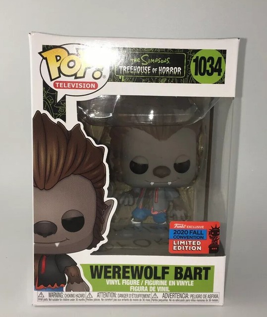 Funko Pop The Simpsons Treehouse of Horror 1034 Werewolf Bart 2020 NYCC Shared for sale online