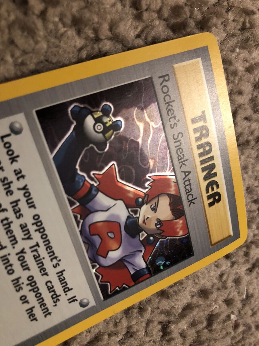 ROCKET'S SNEAK ATTACK TRAINER TEAM ROCKET 1ST EDITION ROCKET'S SNEAK ATTACK TRAINER TEAM ROCKET 1ST EDITION