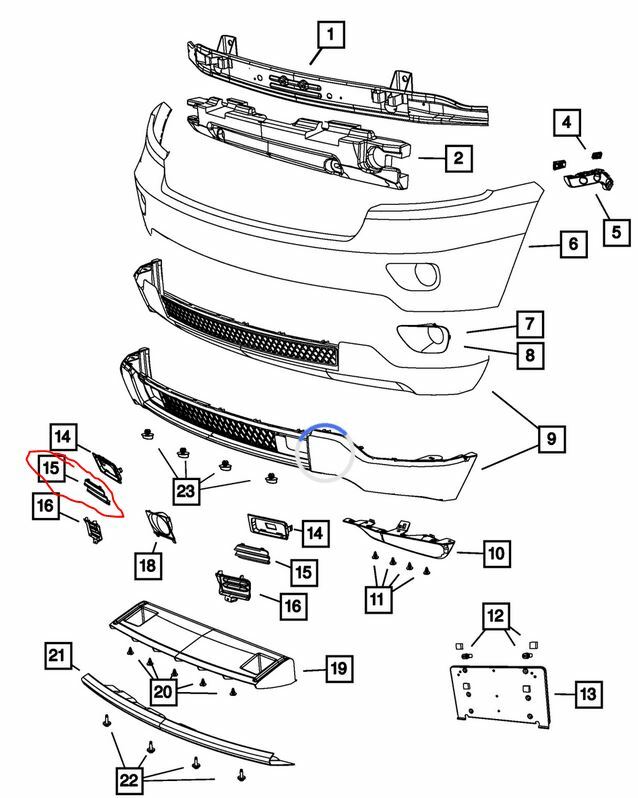 Tow Hook Cover Right For Jeep Grand Cherokee 2011