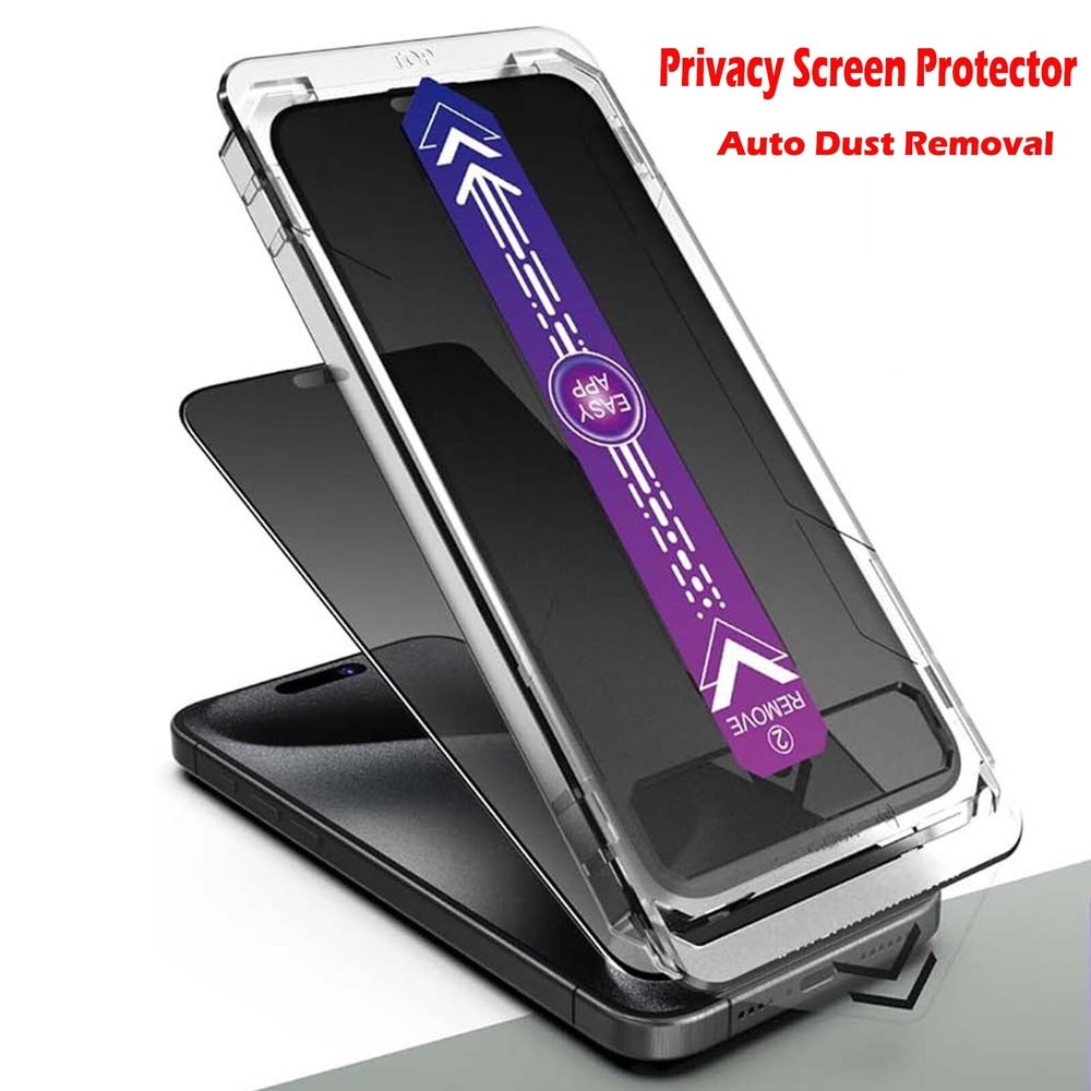 For iPhone 16 15 14 13 12 11 Pro Max XR 8 Plus Privacy Glass Screen Protector