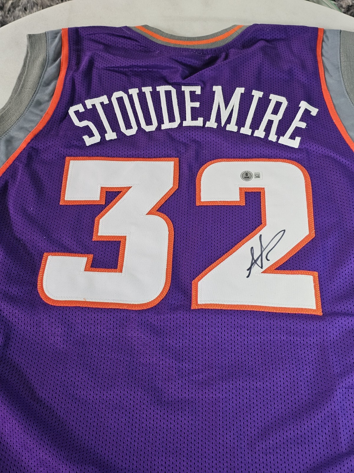 Amar'e Stoudemire Autographed Signed Amar'e Stoudemire Jersey Beckett Purple Custom Jersey Amare 