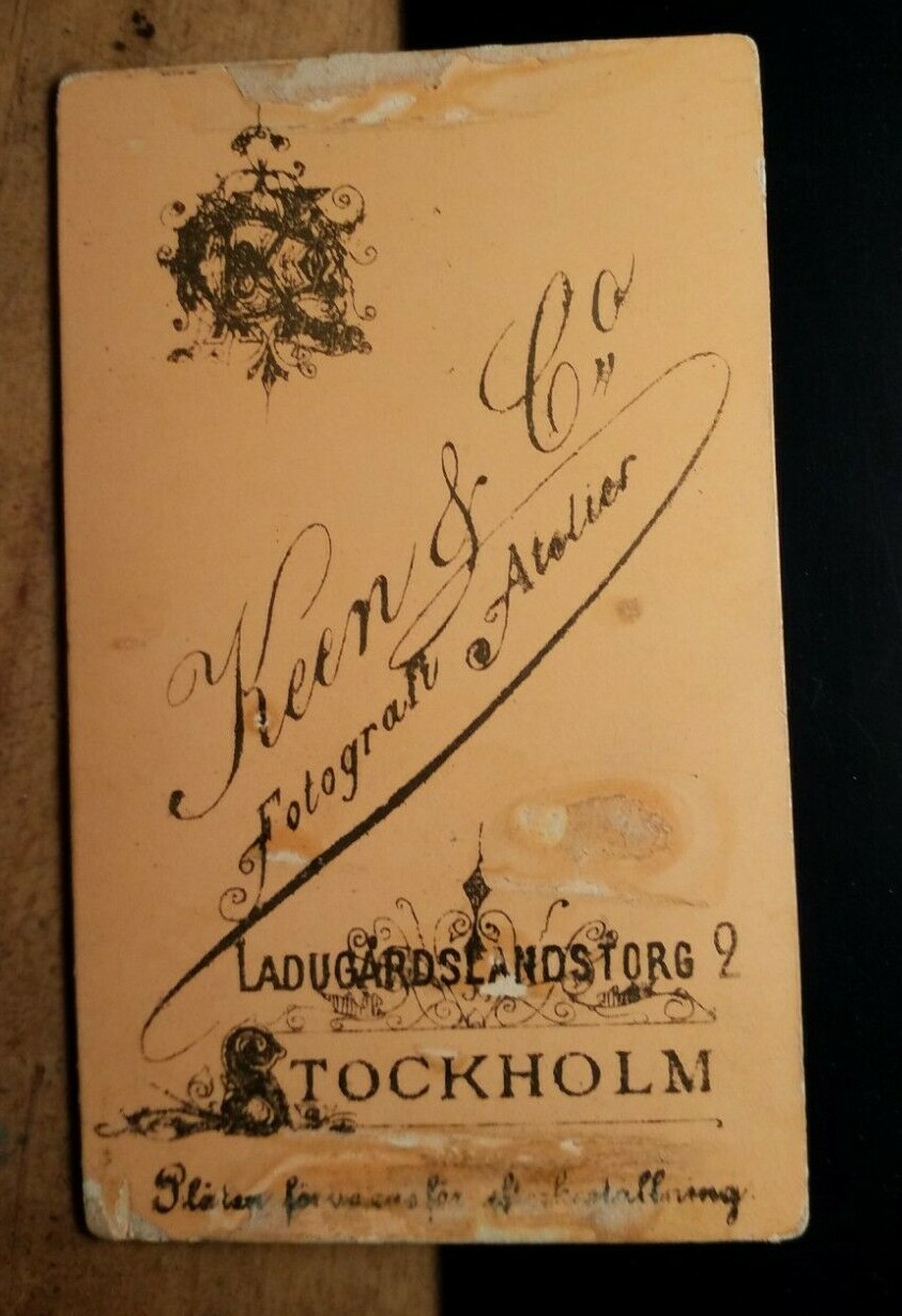 Ragazza Ritratto CDV Keen & Co. Stoccolma