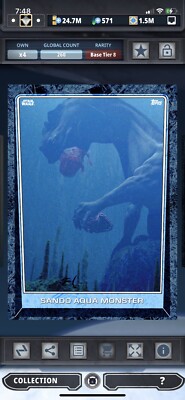 Topps Star Wars Digital Card Trader Tier 8 - Hoth Sando Aqua Monster - S5