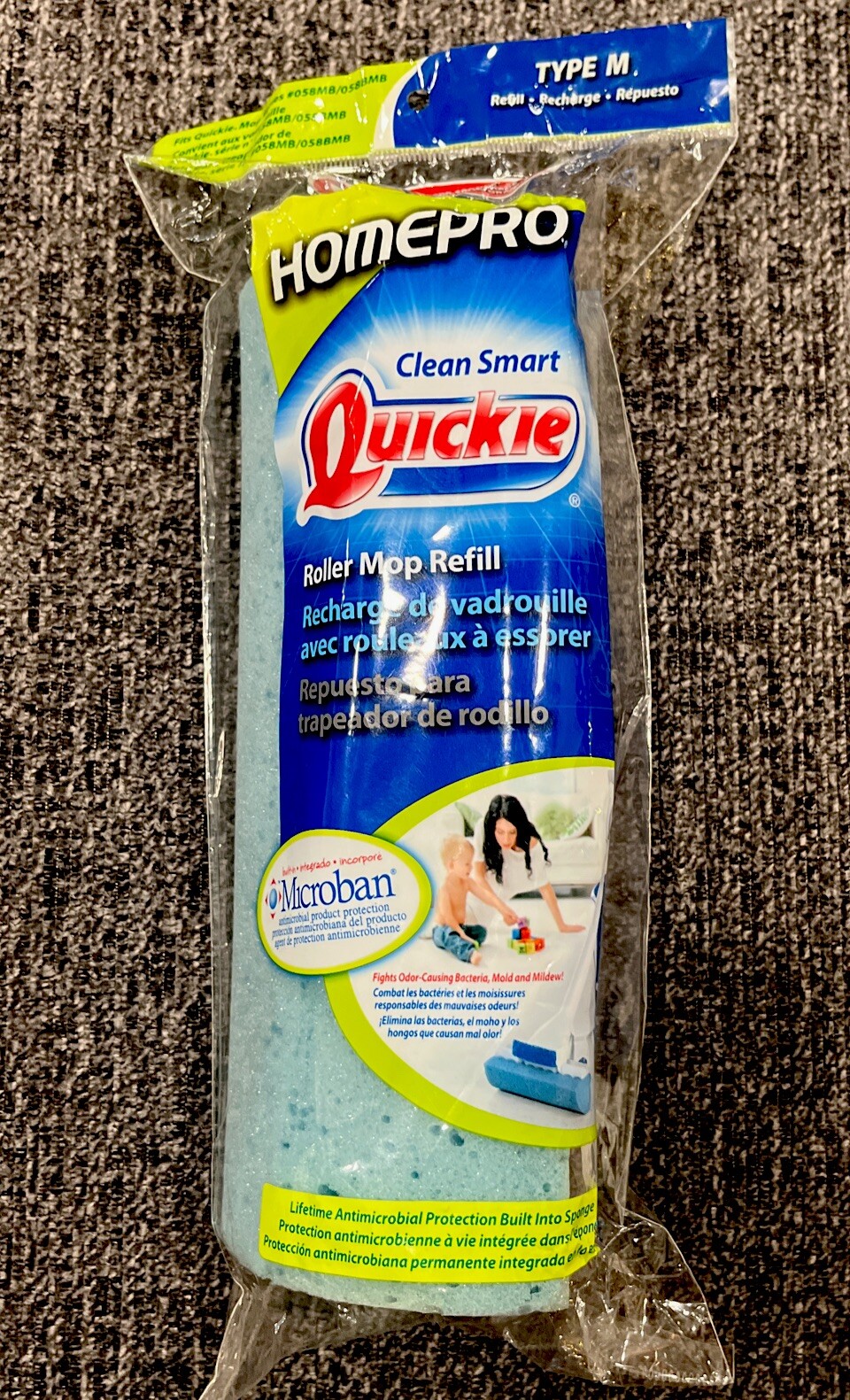 Quickie Mop & Scrub Roller Mop Refill Homepro Type M Fits Mop #058MB #058BMB NEW