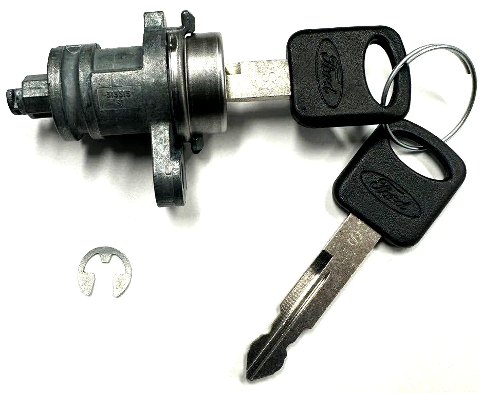 Cilindro de bloqueo de puerta delantera con 2 llaves 4R3Z-622191-AA para Ford Mustang 2005-2014 OEM Foto 3 de 4