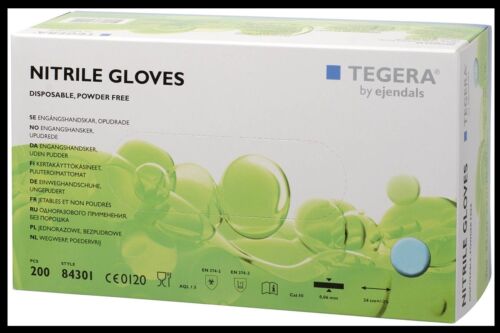 Nitril Handschuhe TEGERA® 84301 XL 200er Pack blau Einweghandschuhe mit - Bild 1 von 1