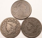 Group of - 3 - Us Large Cents - 1802 - 1820 - 1838