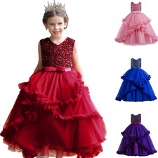 Abiti tutù principessa bambina fiori matrimonio damigella d'onore sfilata festa abito