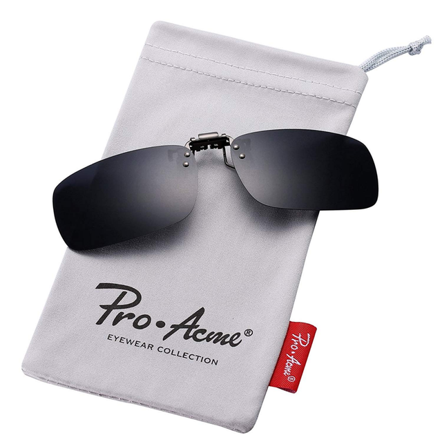 Driving Polarized Clipon Flip Up Sunglasses Fits Over Prescription