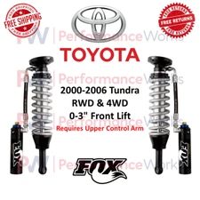 Fox 2.5 Factory Race Series Adj Front Shock Pair For 00-06 Toyota Tundra 0-3"