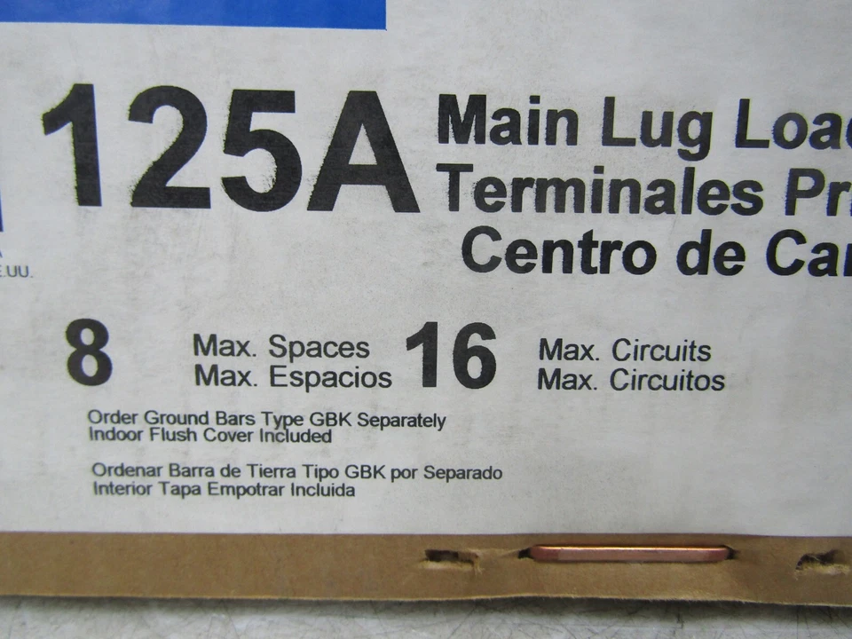 💥NEW SEALED EATON 125 AMP MAIN LUG LOADCENTER 1Ø 3 WIRE 120/240 VAC BR816L125FP - Image 4 of 4