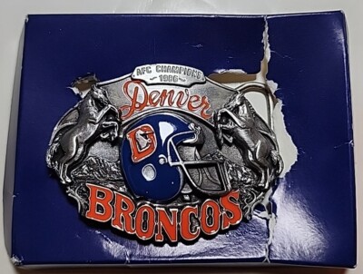 NEW! 1987 SISKIYOU DENVER BRONCOS NFL FOOTBALL BELT BUCKLE AFC