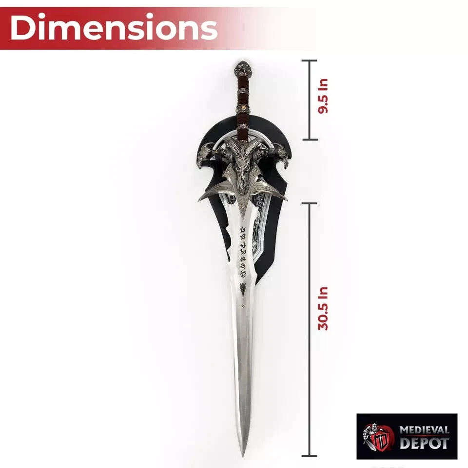 Wow Frostmourne Lich King Arthas Sword Stainless Steel Prop Replica for Cosplay - Image 2 of 4