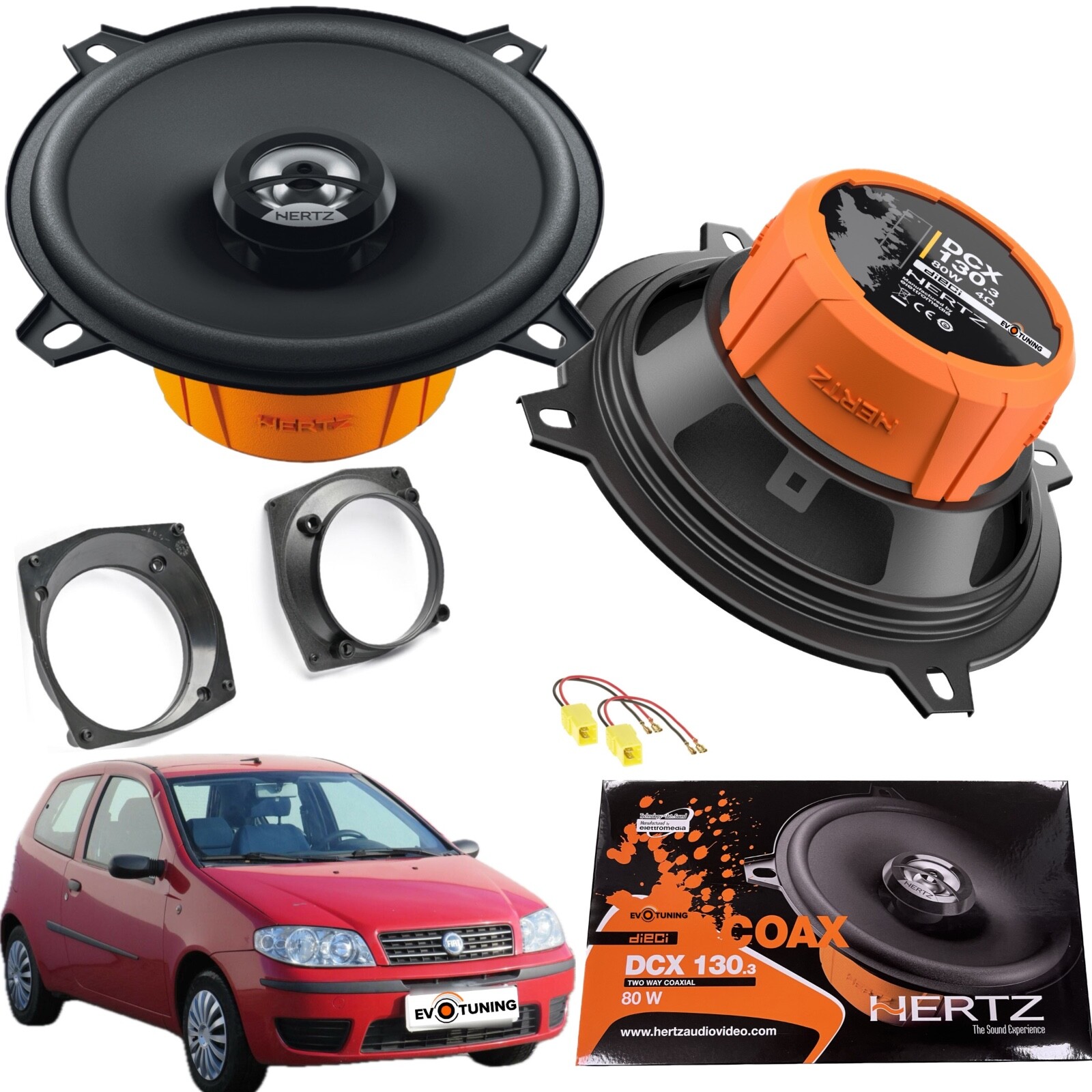 Sound Hertz DCX 130.3 per Fiat Punto 188: Rivoluzione Audio 13cm