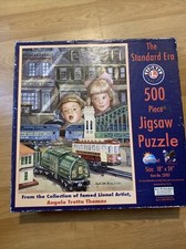 SUNSOUT 500 Piece JIGSAW PUZZLE - LIONEL THE STANDARD ERA ANGELA T. THOMAS