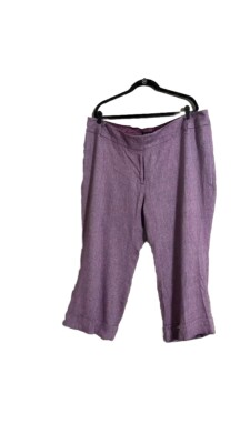 Lane Bryant  NWOT Purple Wide Leg Wool Pants Sz 24