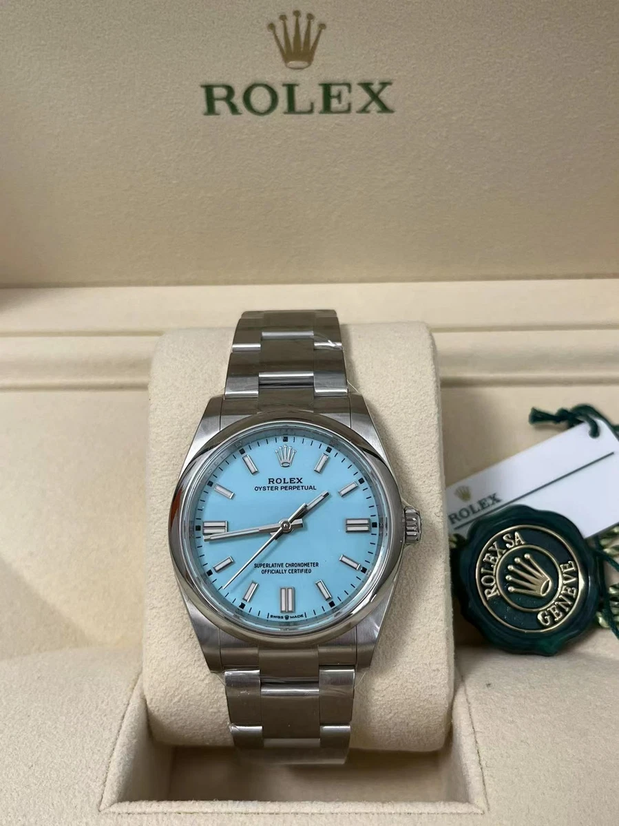 Rolex Oyster Perpetual 36, Oystersteel, Turquoise Dial, 3230