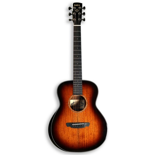 GAEA 3/4 massive Koa Top Reisegröße Akustikgitarre Koa Rückseite & Seite (BUZZING)