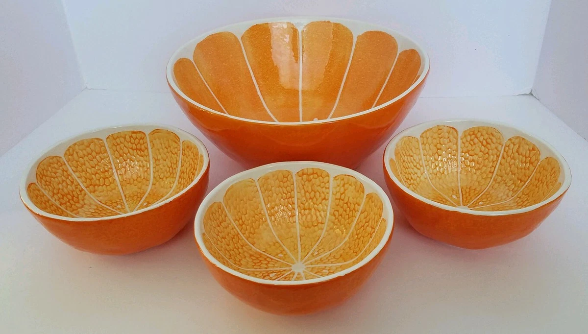 Orange top serving bowl