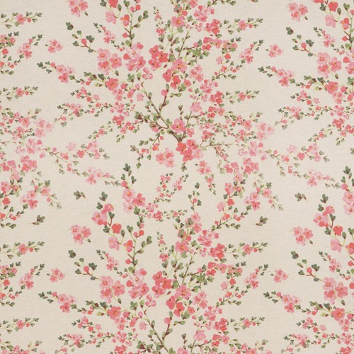 Tende Tende Stampa Floreale Extra Larghe Tessuto Rosa Fiori Larghezza 320 cm al metro - Foto 2 di 6