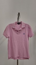Polo Ralph Lauren Men  s Custom Slim Fit Polo Shirt Pink w/ Navy Pony Small 