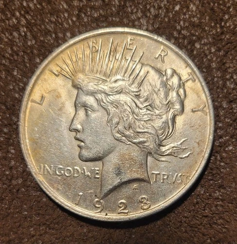 1923 Peace Dollar $1 US Silver Coin 0.9 Fineness Circulated Business Strike
