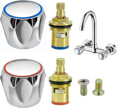 Wasserhahn Griff Ersatz Standard Universal, Hot & Cold Tap Ventiloberteil Rot un