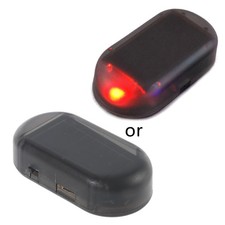 LED Car Fake Dummy Burglar Dummy Alarm Warning Solar Anti-Theft Flashing Light