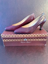 VTG Etienne Aigner-PRISCILA Leather HEELS Burgundy - 6M-Original Box  Tissue