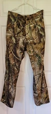 Gamehide Hush Hide Wear Mens Lined Realtree AP Camo Pants XL SIDE ZIP AND BUTTON