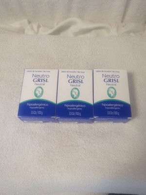 3) GRISI NEUTRAL NEUTRO SOAP Balancing 3.5 oz Scent Bar Hand Face Jabon