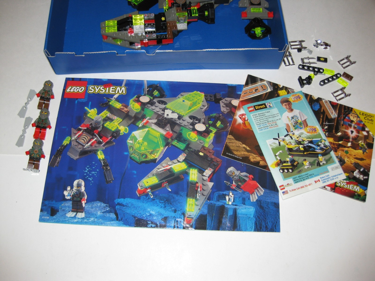 LEGO 6160 Aquazon Sea Scorpion Stingrays w/Box 100% Complete